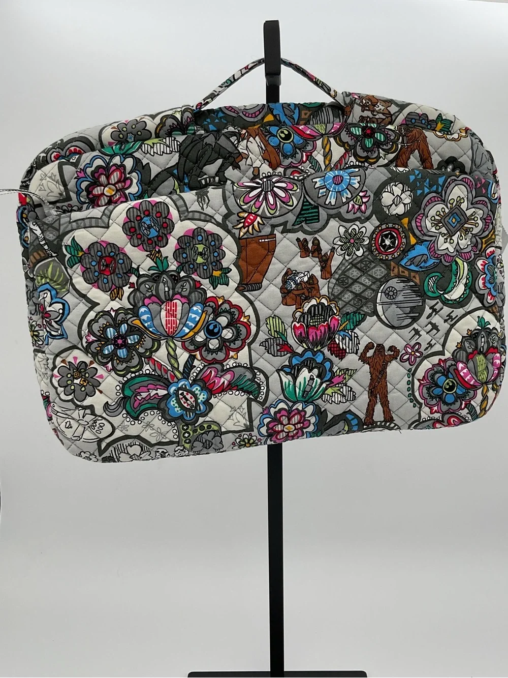 Vera Bradley Star Wars Floral Quilted Laptop Sleeve with Handle and Extra Pocket